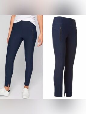 Athleta Navy Blue Ankle Zip Pocket Pants - M